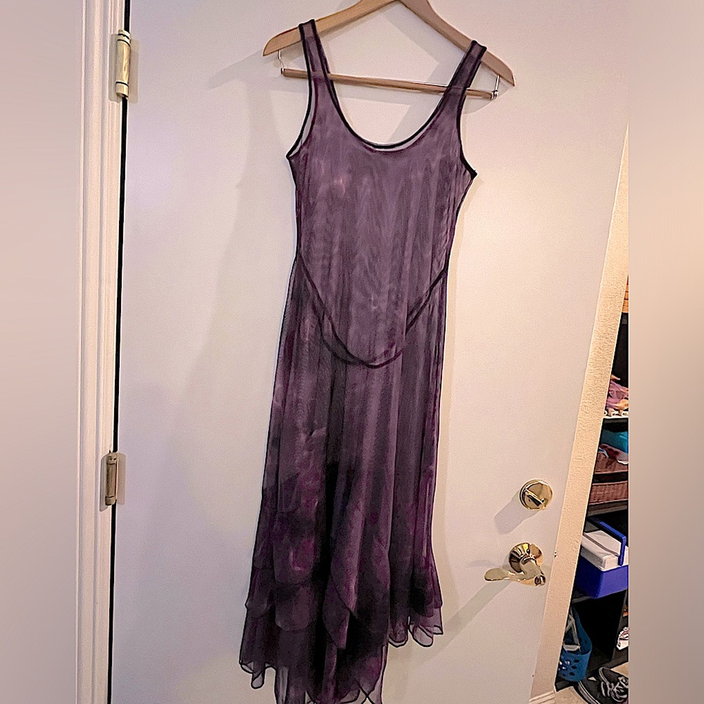 Vintage Royal Eggplant Purple Mesh Sundress